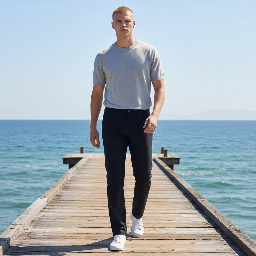Lululemon Mens‎ ABC Classic Fit Pant 32 Warpstreme Black 38x32 5-Pocket Trouser